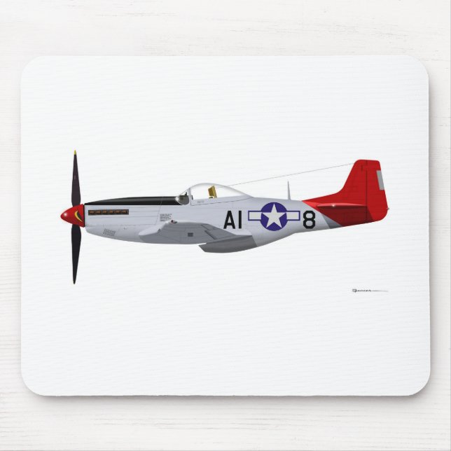Mousepad Aviadores norte-americanos de Tuskegee do mustang (Frente)