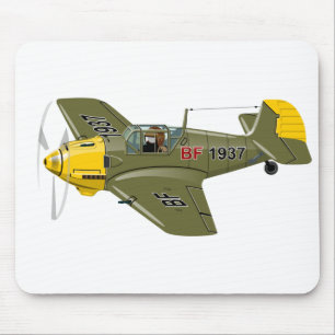 Mousepad Avião-caça-retrô-animação
