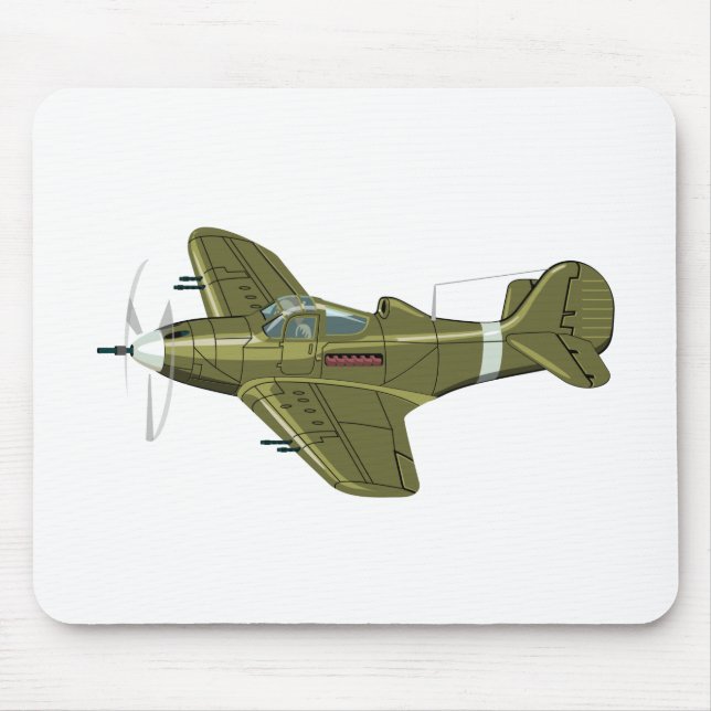 Mousepad Avião-caça-retrô-animação (Frente)