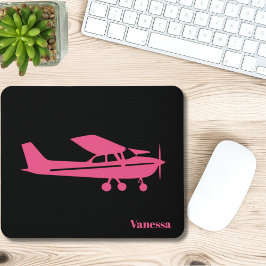 Mousepad Avião de Cessna cor-de-rosa - Serviço de aviação c