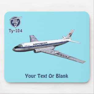 Mousepad Avião de passageiros Tu-104 do Tupolev (Тупо