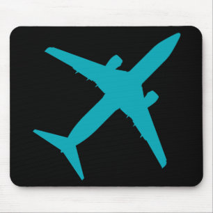 Mousepad Avião Gráfico em Azul Água