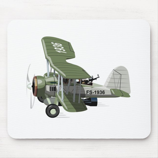 Mousepad Avião retrógrado de animação (Frente)