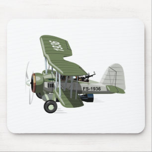 Mousepad Avião retrógrado de desenho animado