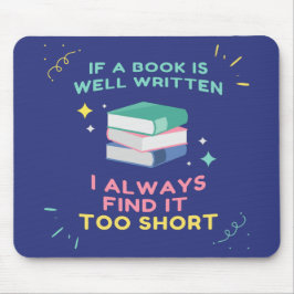 Mousepad Avid Reader I - Citação de Jane Austen