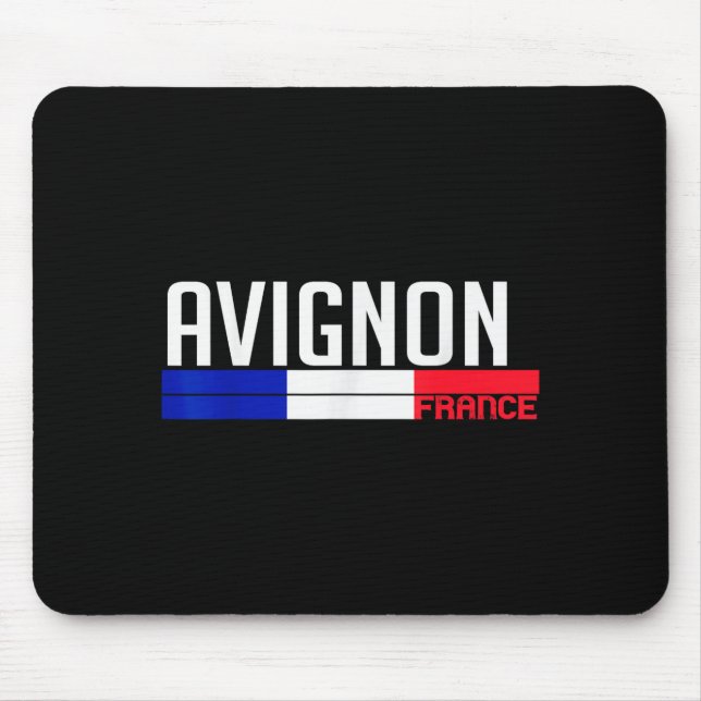 Mousepad Avignon France Flag Travel Souvenir For Locals And (Frente)