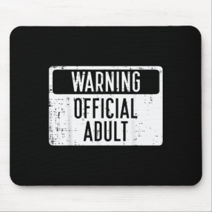 Mousepad Aviso de 18 anos de idade Adulto Mulheres Homens