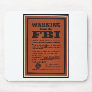 Mousepad Aviso do FBI