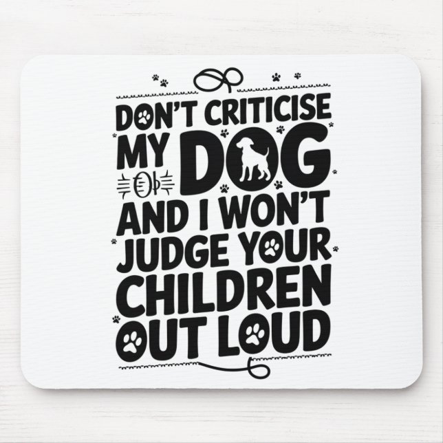 Mousepad Aviso do Proprietário do Cachorro (Frente)