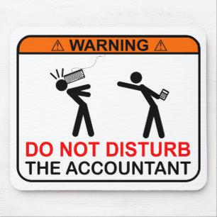 Mousepad AVISO! Não perturbe o contador
