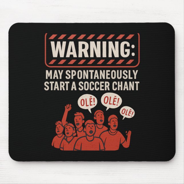 Mousepad Aviso Pode Iniciar Espontaneamente Um Torcedor De  (Frente)