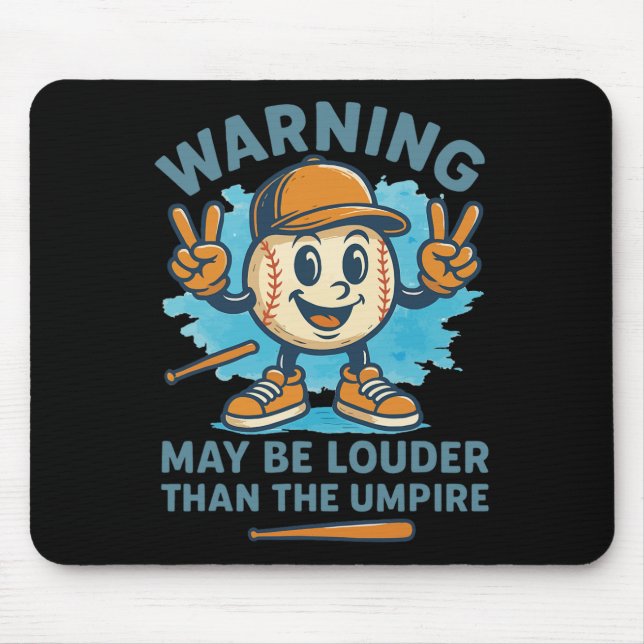 Mousepad Aviso pode ser mais alto que o árbitro Engraçado B (Frente)