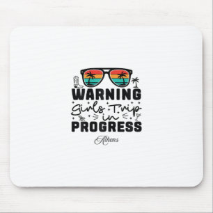 Mousepad Aviso Viagem de Garotas em Andamento Férias Atenas