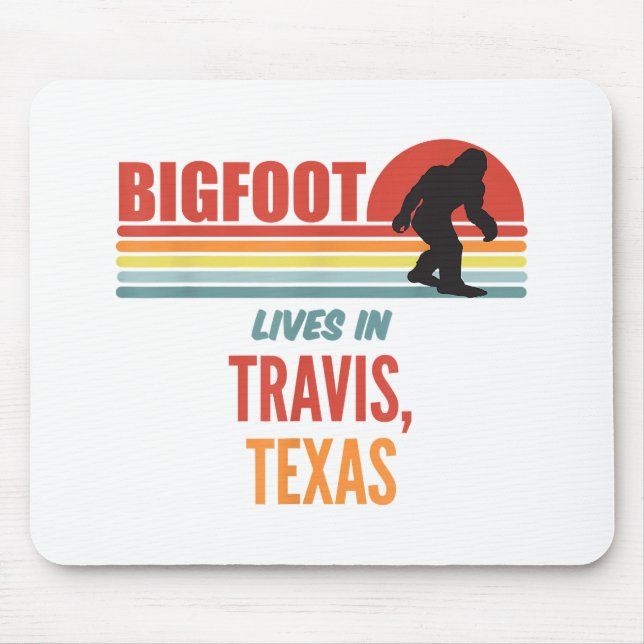 Mousepad Avistamento de Bigfoot em Travis Texas  (Frente)