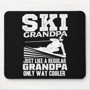 Mousepad Avô Avozinho Esquiando Piada Legal Citação 