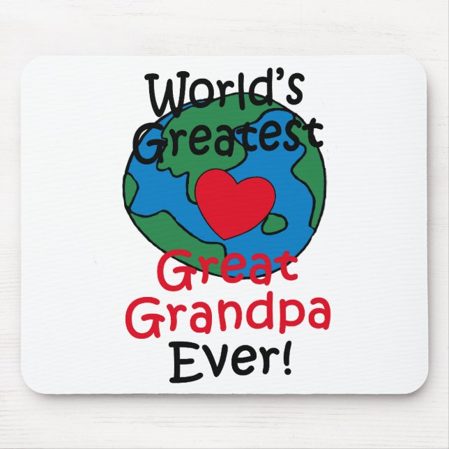 Mousepad Avô Bisavô Mais Querido do Mundo Coração (Frente)