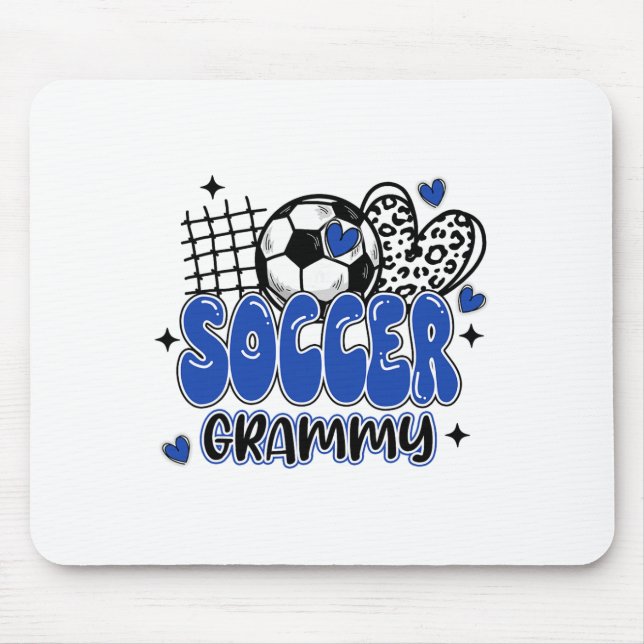 Mousepad Avó de futebol fofa onça fofa Mãe de futebol Mamãe (Frente)