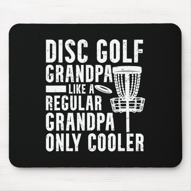 Mousepad Avô de Golfe de Disco Frisbee Engraçado Frolf Golf (Frente)