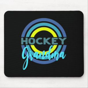 Mousepad Avó de hóquei com círculos de hóquei modernos