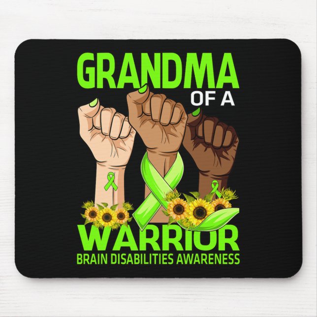 Mousepad Avó De Mão De Um Guerreiro Com Deficiência Cerebra (Frente)
