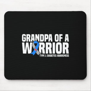 Mousepad Avô De Um Guerreiro Do Tipo 1, Diabetes Awarenes