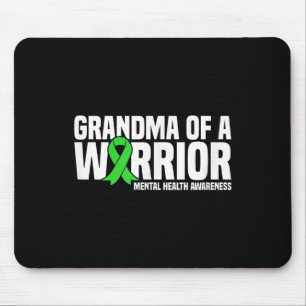 Mousepad Avó De Um Guerreiro Fita Verde Ai Da Saúde Mental