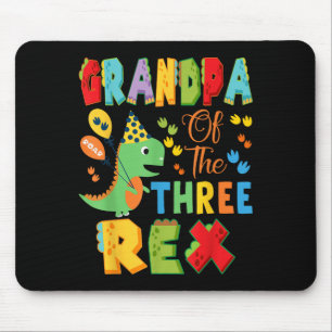 Mousepad Avô Do Dinossauro Dos Três Rapazes aniversário de