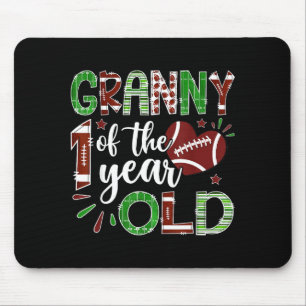 Mousepad Avó do Futebol de 1 Ano de Idade Primeiro Aniversá