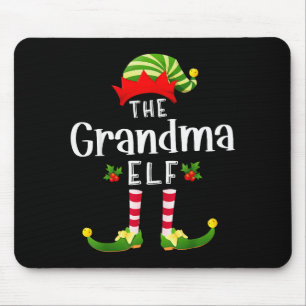 Mousepad Avó duende de Natal pijama igual festa de Natal
