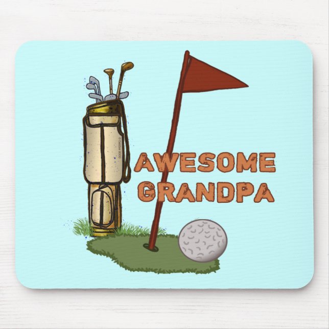 Mousepad Avô Incrível de Golfe (Frente)