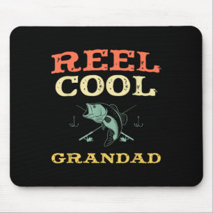 Mousepad Avô Legal de Pesca Pescador Engraçado Vintage
