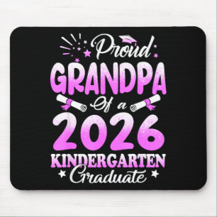 Mousepad Avô orgulhoso de um formando da turma de 2026 flor