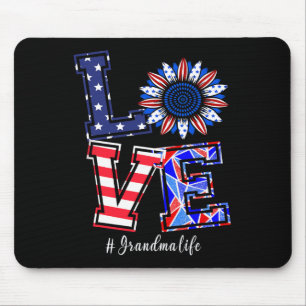 Mousepad Avó Vida 4 de julho Ama Sunflower American F