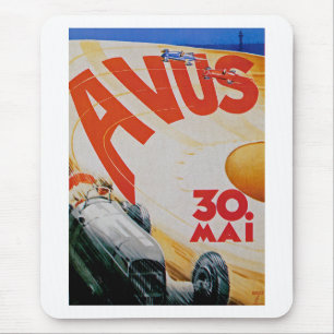 Mousepad Avus Automobile Racing Poster