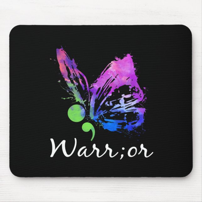 Mousepad Awa sobre prevenção suicida contra a borboleta gue (Frente)