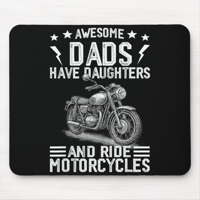 Mousepad Awesome Dads Have Daughters And Ride Motorcycles F (Frente)