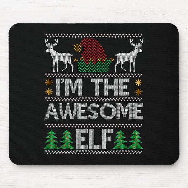 Mousepad Awesome Elf Matching Family Group Christmas Party  (Frente)
