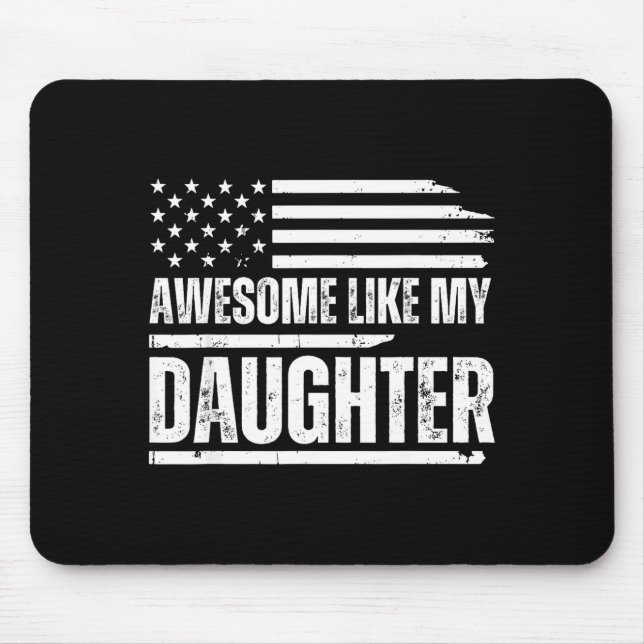 Mousepad Awesome Like My Daughter Funny Dad Fathers  (Frente)