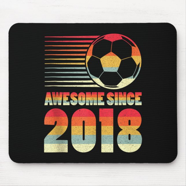Mousepad Awesome Since 2018 Soccer 8th Birthday Tank Top  (Frente)