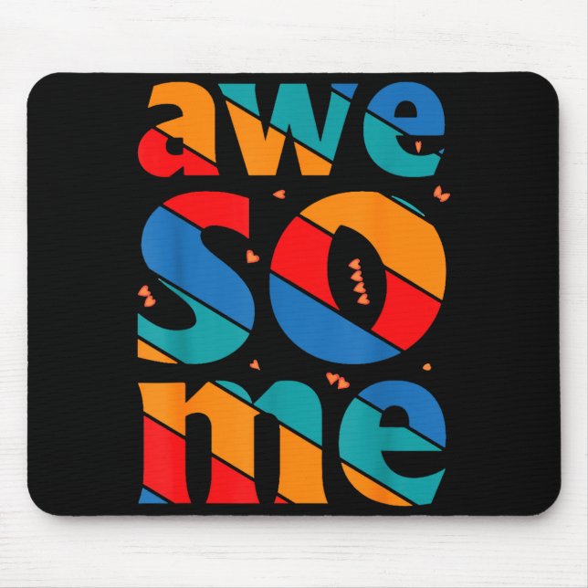 Mousepad Awesome Text Saying Quote Men Women Kids Graphic A (Frente)