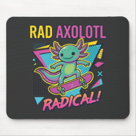Mousepad Axolote de skate radical estilo retrô anos 90 néon