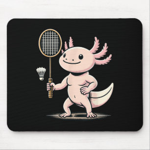 Mousepad Axolote Jogador de Badminton Esporte de Peteca
