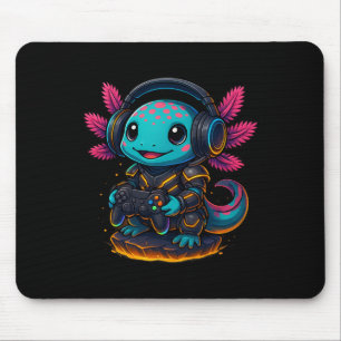 Mousepad Axolote Kawaii Jogando Video Games Ax Divertido de