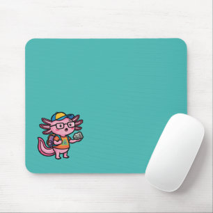 Mousepad Axolote Nerd Sarcástico Eu Faço Perguntas de Axolo