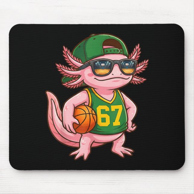 Mousepad Axolotl Basketball 67 Gen Alpha Slang Srts Men Boy (Frente)