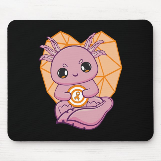 Mousepad Axolotl Com Fita Laranja Para Sensibilização Da Le (Frente)
