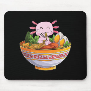 Mousepad Axolotl Comendo Ramen Noodles Kawaii Anime Gift Gi