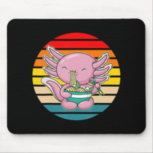 Mousepad Axolotl Eating Ramen Kawaii Anime Japonês Comida K
