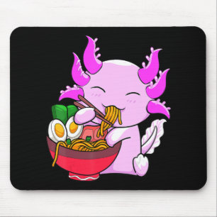 Mousepad Axolotl Ramen Noodles Japonês Otaku Kawaii
