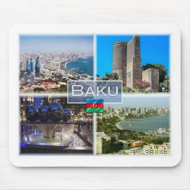 Mousepad AZ Azerbaijão - Baku - Torre Maiden - (Frente)